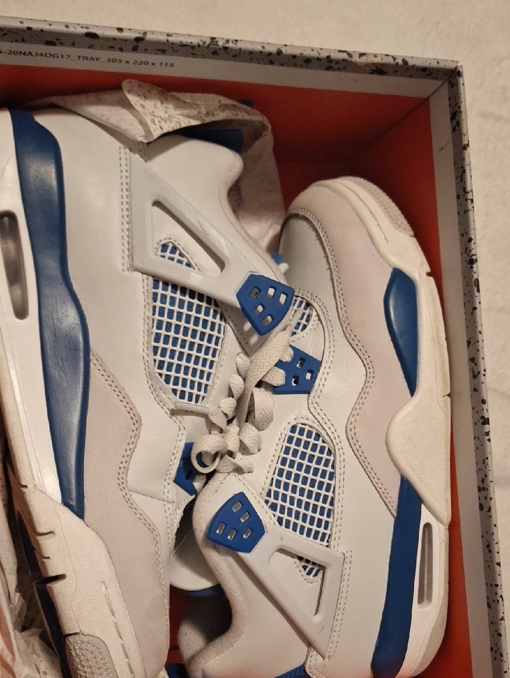 Jordan Kids White and Blue Sneakers